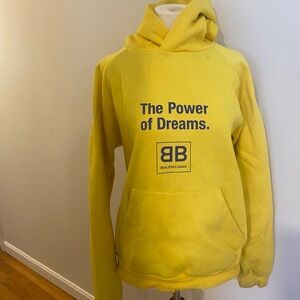 Authentic Balenciaga Yellow Sweatshirt with Blue Print